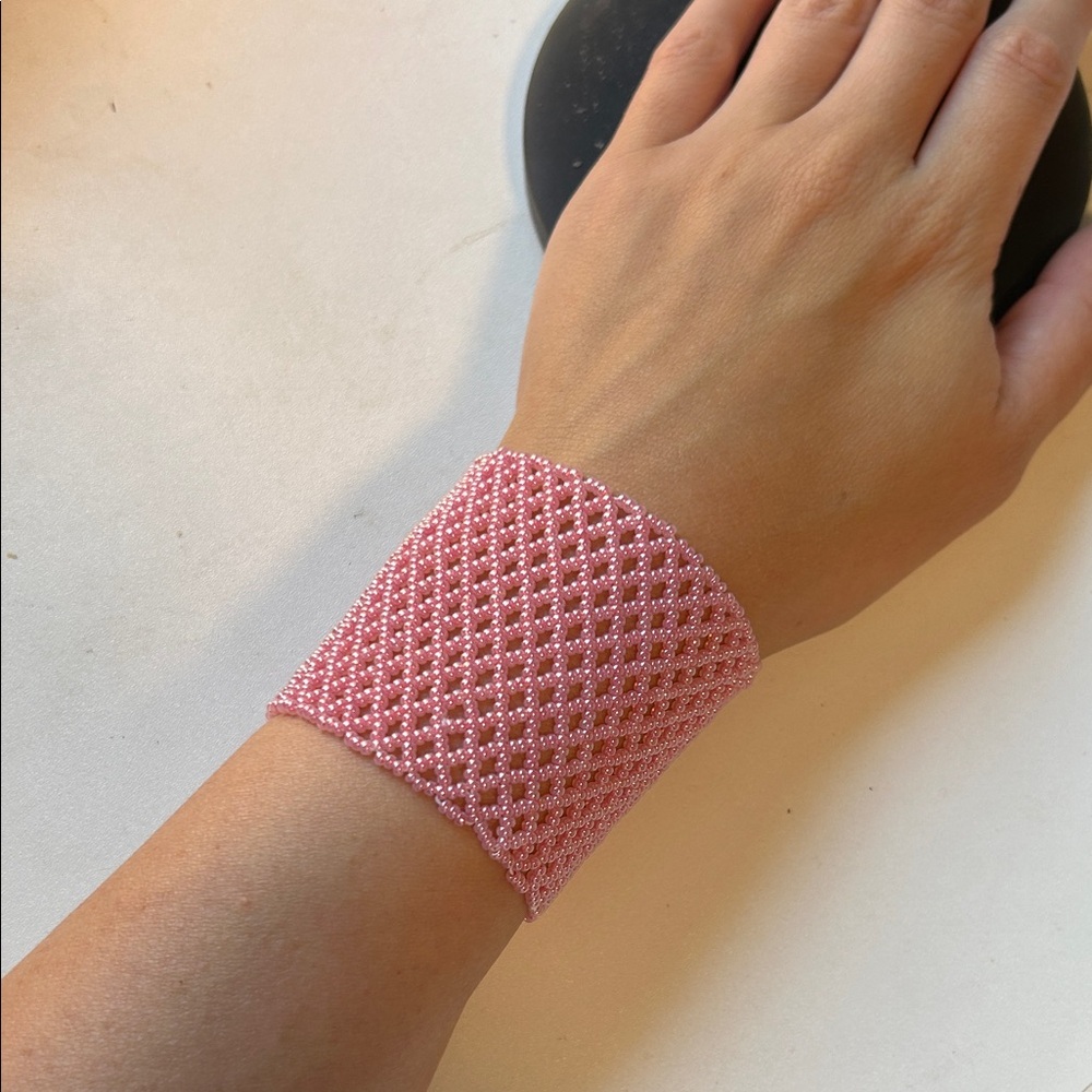 Pink Beaded Bracelet